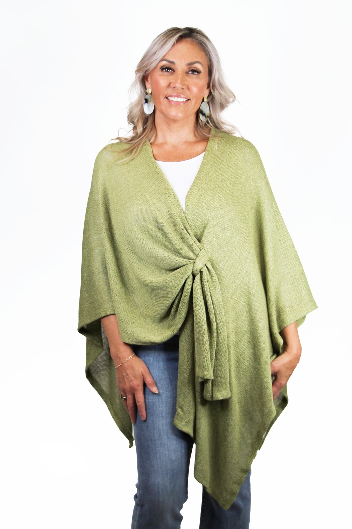 Knit Wrap w/ Front Loop Closure