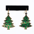 Metal & Glitter Christmas Tree Earrings
