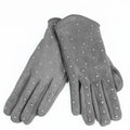 Suede Scatter Stone Top Gloves (SALE)