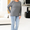 Dolman Round Neck top W/ Zippers and Grommets