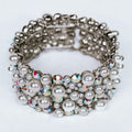 All Scatter Pearl & Rhinestone Wide Bracelet