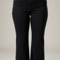 High Waist Bootcut Jeans w/ Frayed Hem