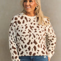 Bold Leopard Print  Knit Sweater(SALE)