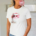 Cat w/ Headphones & Bubble Gum T-Shirt