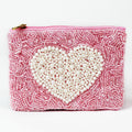 Beaded Zippered Coin Pouch