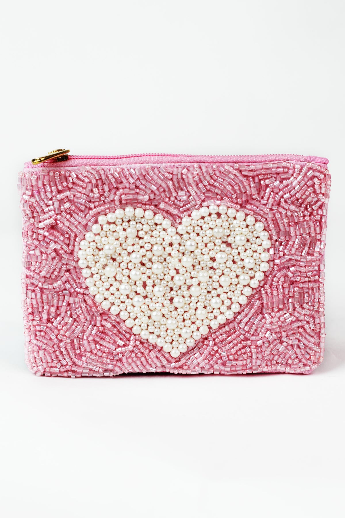 Beaded Zippered Coin Pouch