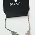 2pc Rhinestone Anklet Set w/ Heart Accents