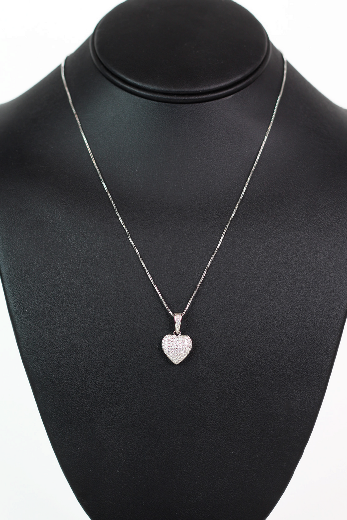 Small Rhinestone pendant Heart Necklace
