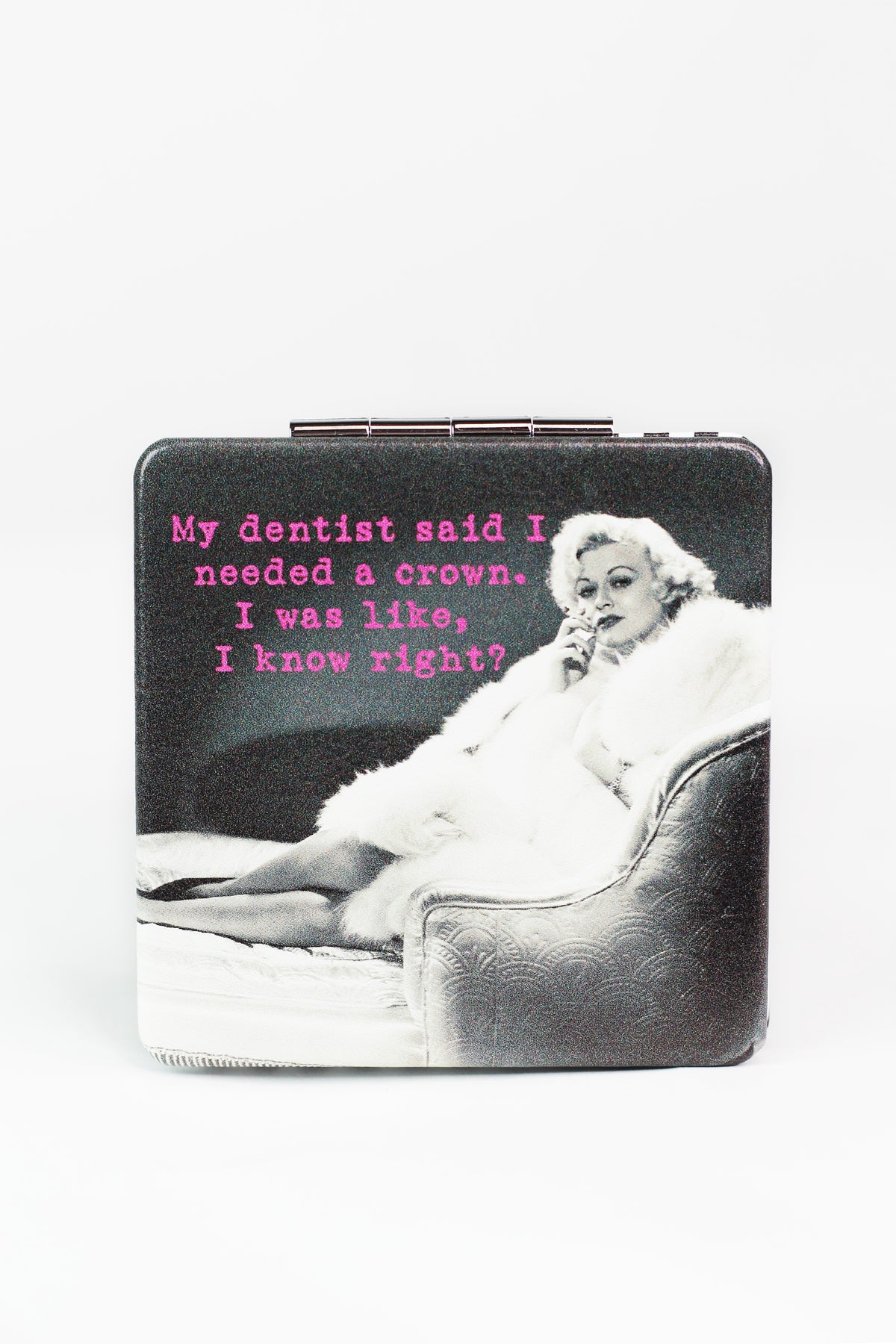 Photo & Quote Square Mirror Compact