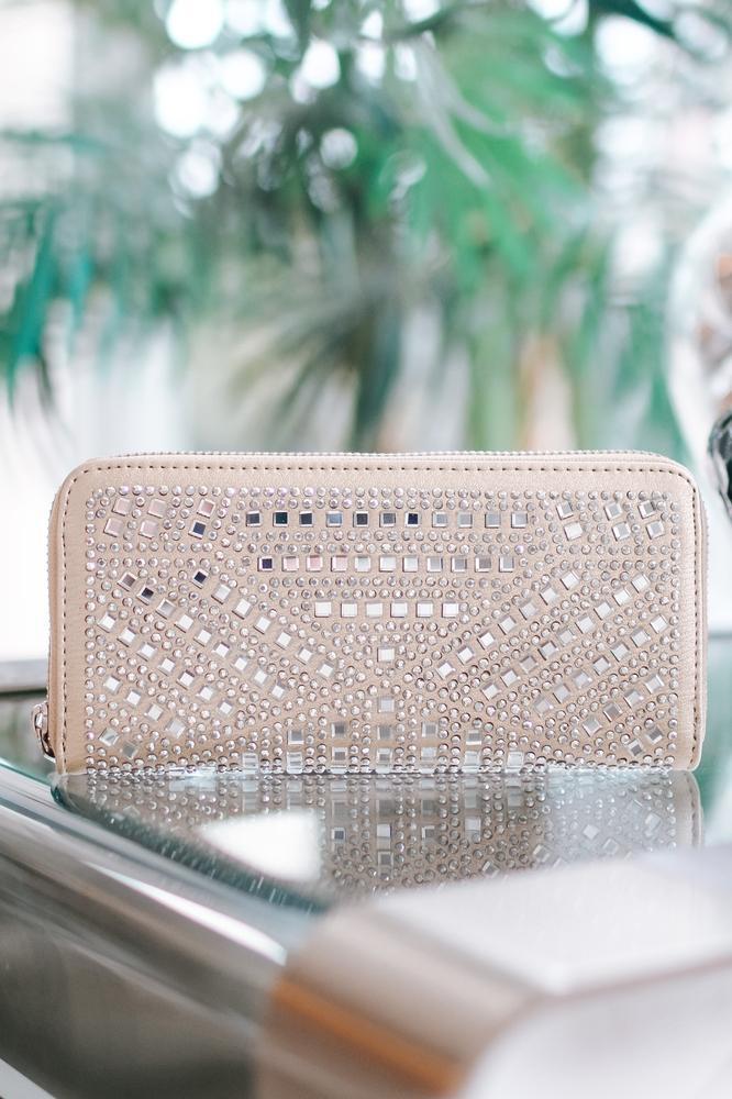 Angled Square Stone Rows Wallet