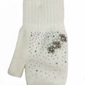 Fingerless Gloves w/ Scattered Rhinestones & Pearl Cluster