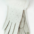 Waffle Knit & Stone Gloves w/ Fur Cuff