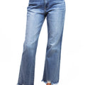 High Rise Crop Flare Raw Hem