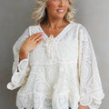 Crochet Knit Lace Sheer Sweater