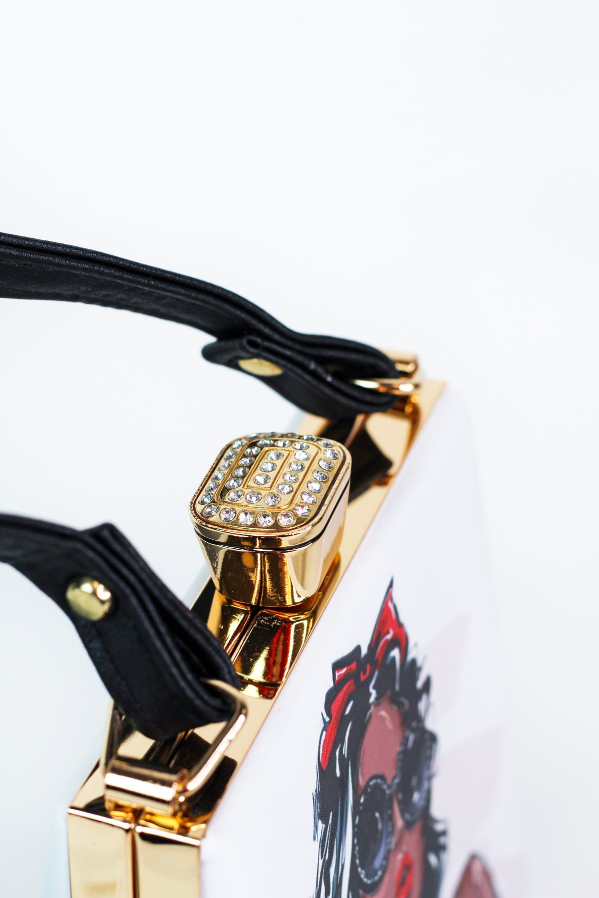 "Lady In Sunglasses" Digital Print Rectangle Clutch