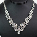 Teardrops Rounds & Pave Curls Rhinestone Necklace