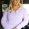 Half Zip Neckline Sequin Sweater