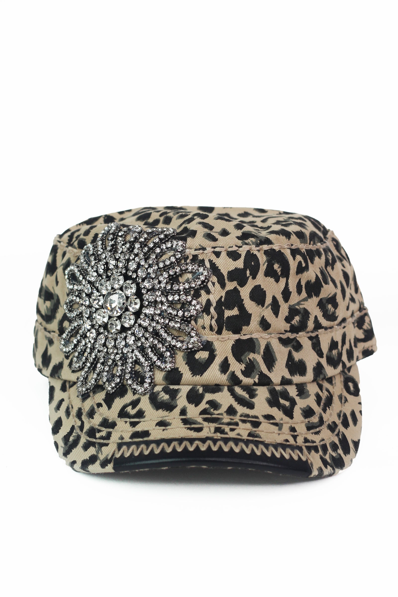 Military Cadet Sunflower Bejeweled Cap