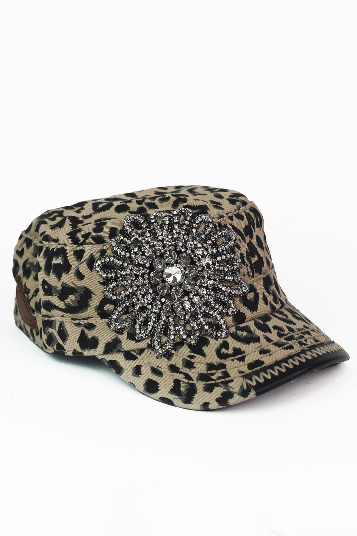 Military Cadet Sunflower Bejeweled Cap