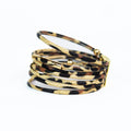 Leopard & Metal Bead Magnetic Bracelet