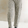 Loose Ankle Leopard Print Barrel Jeans