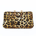 Leopard Clutch w/ Gold Snap Accent