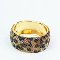 Leopard Print Rhinestone Cuff Bracelet - Glitz & Ears Boutique