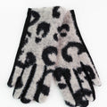 Leopard Print Faux Fur Gloves