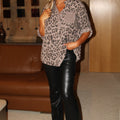 Leopard Sequin Pocket Top