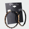 Leopard Print Lever Back Hoop Earrings