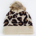 Leopard Winter Hat w/ Pompom