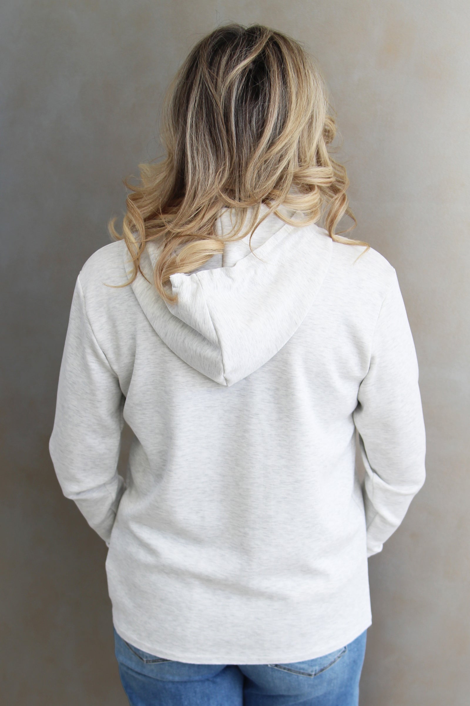 Scuba Knit Hoodie w/ Sequin String