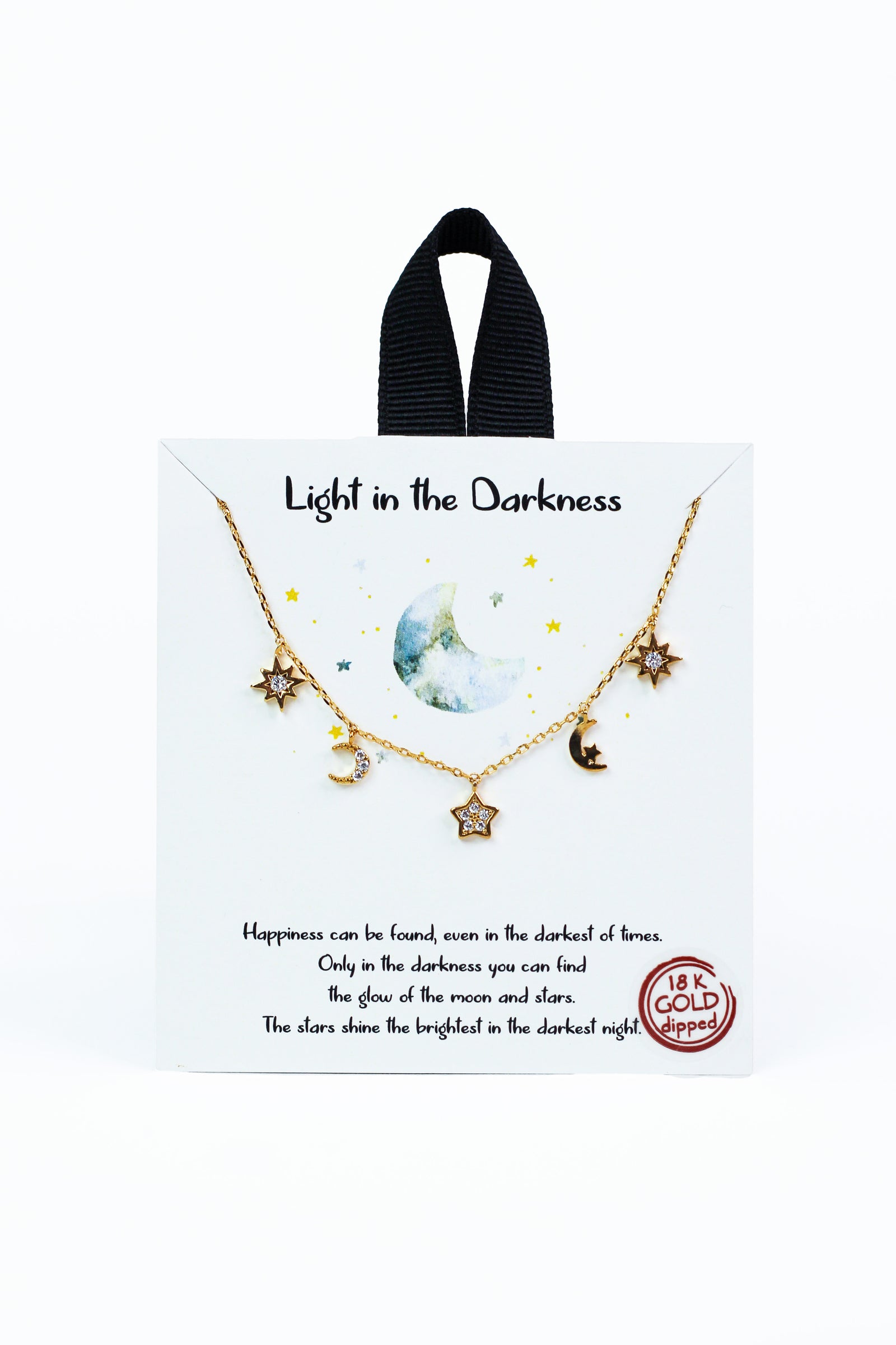Dangling Sun moon & Stars Necklace