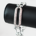 Open Rhinestone Middle U Link Bracelet