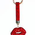 Rhinestone Lips Keychain
