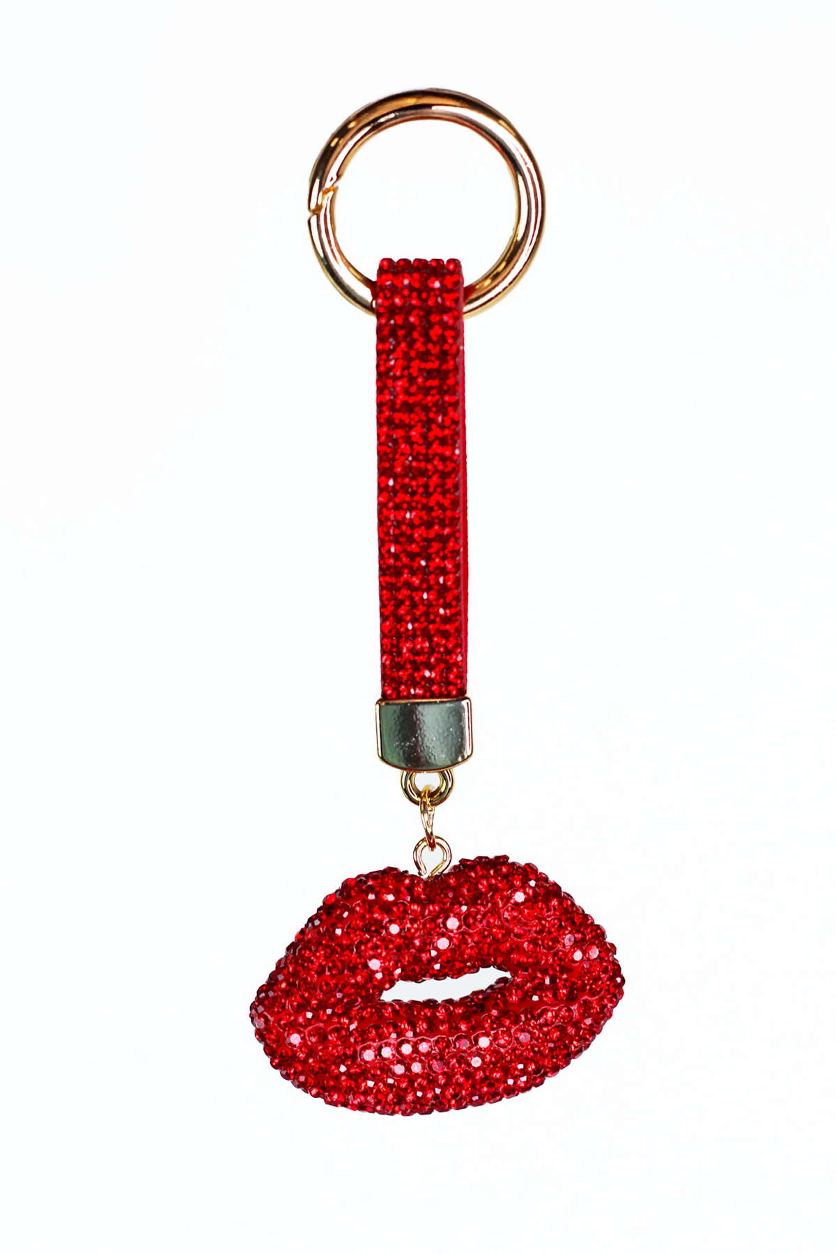 Rhinestone Lips Keychain