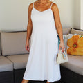 V-Neck Adjustable Strap Maxi Dress w/ Pockets