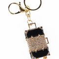 Rhinestone & Metal Luggage Suitcase Keychain/Charm
