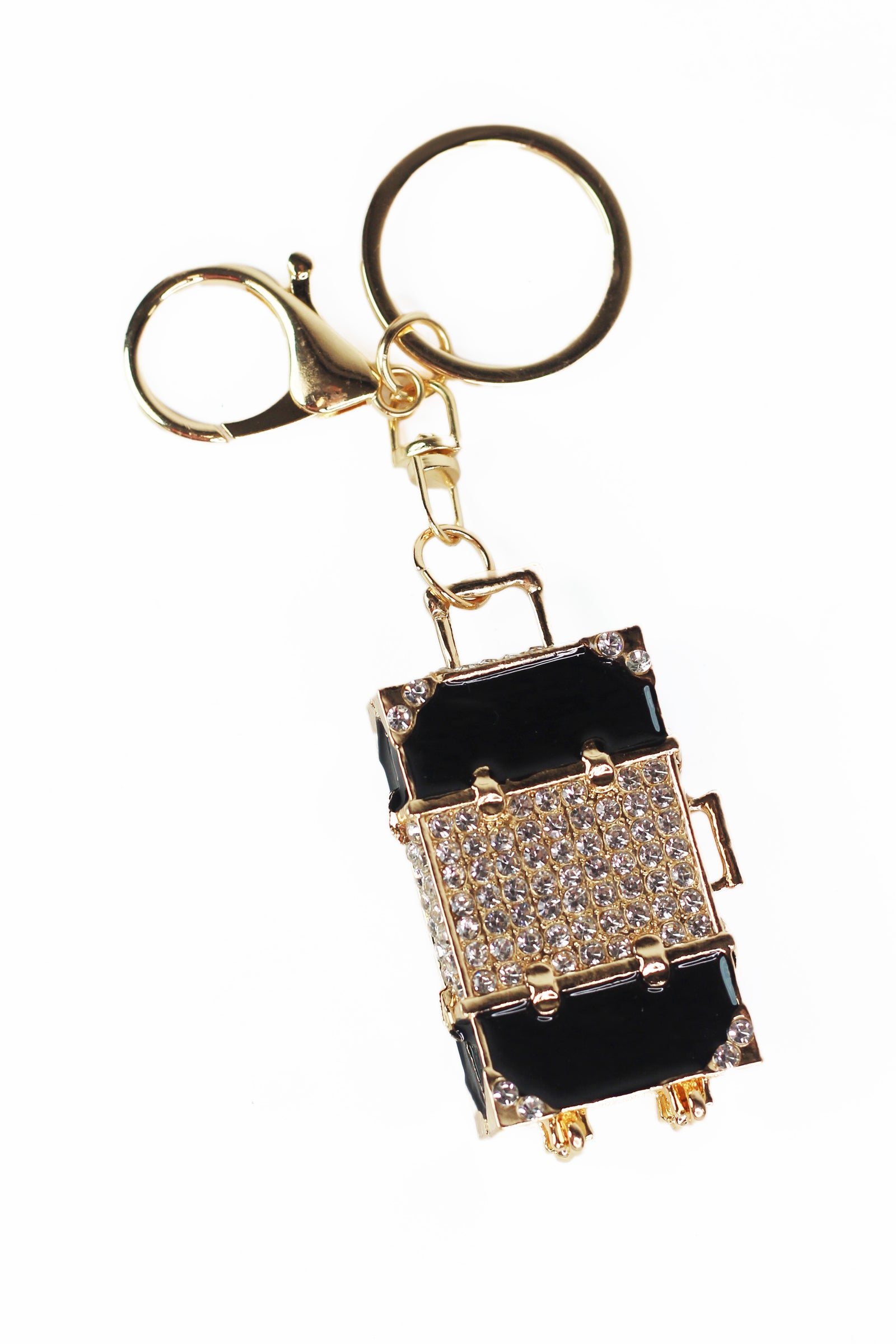 Rhinestone & Metal Luggage Suitcase Keychain/Charm