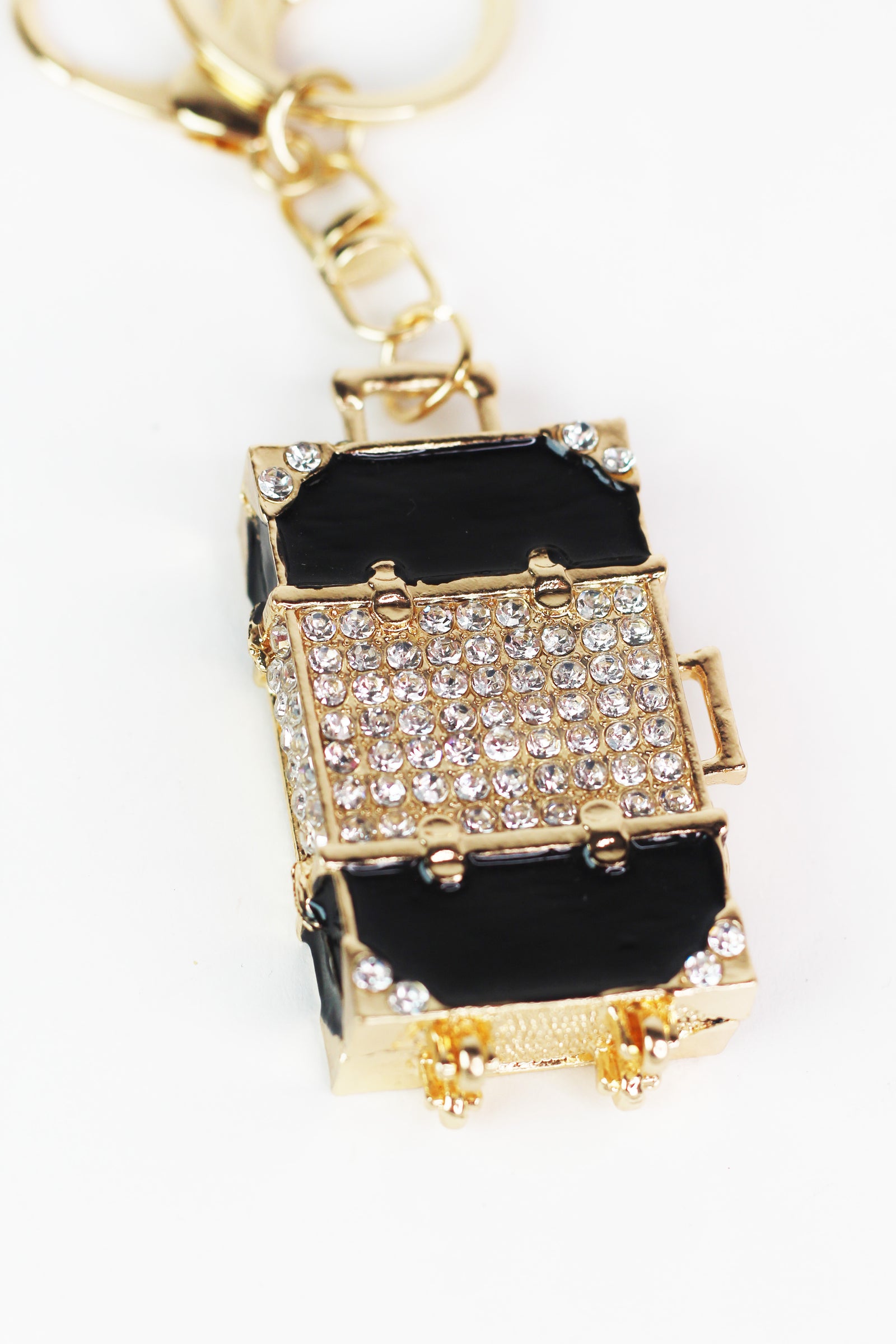 Rhinestone & Metal Luggage Suitcase Keychain/Charm