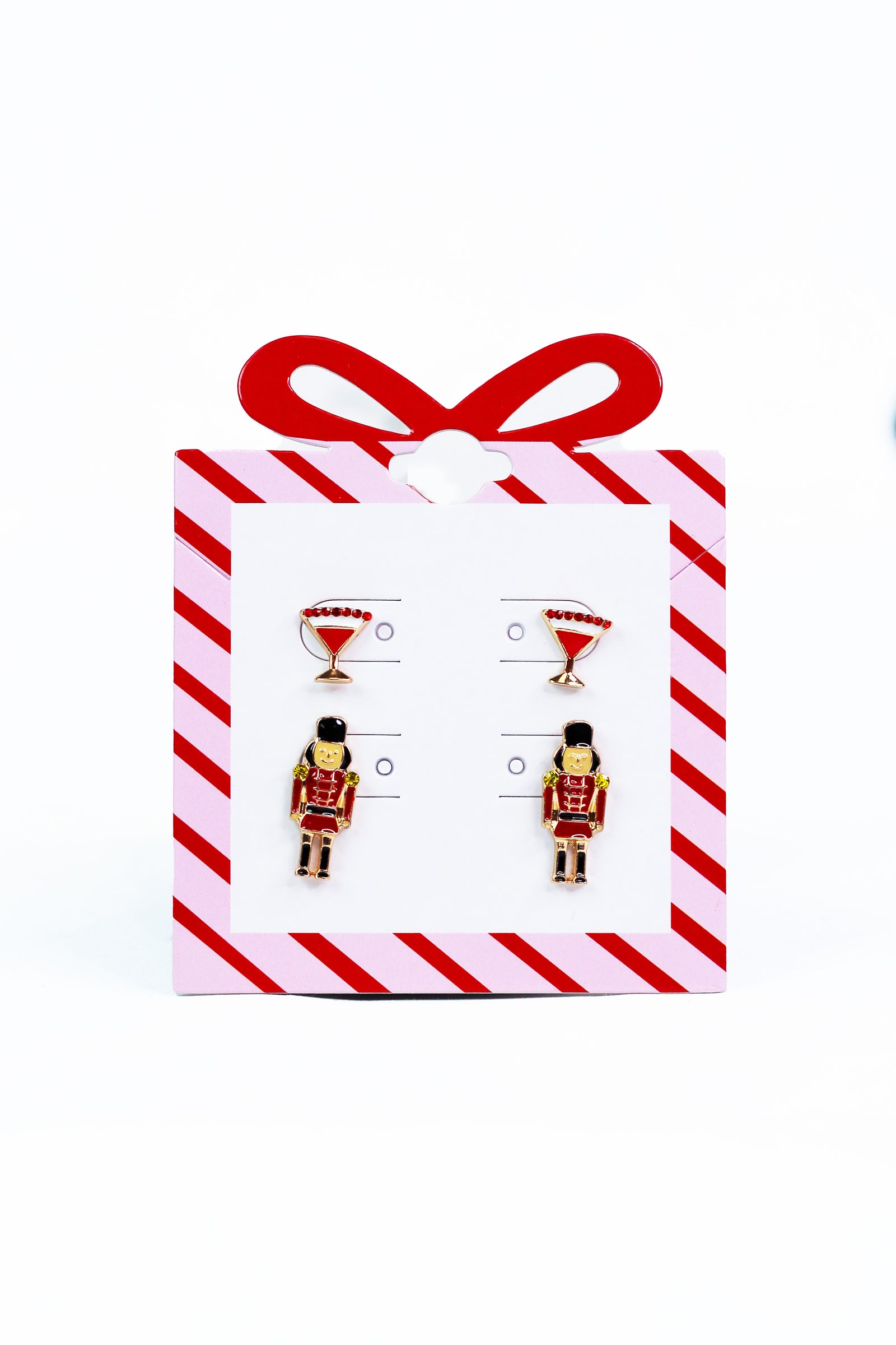 Martini & Nutcracker Stud Set
