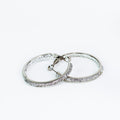 Medium 3 Row Pave In & Out Lever Back Hoop Earrings