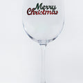 Merry Christmas Rhinestone Wine Glass