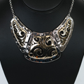 Two Toned Metal Filigree Statement Necklace