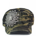 Military Cadet Sunflower Bejeweled Cap