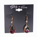Rhinestone & Two Tone Teardrop Earrings