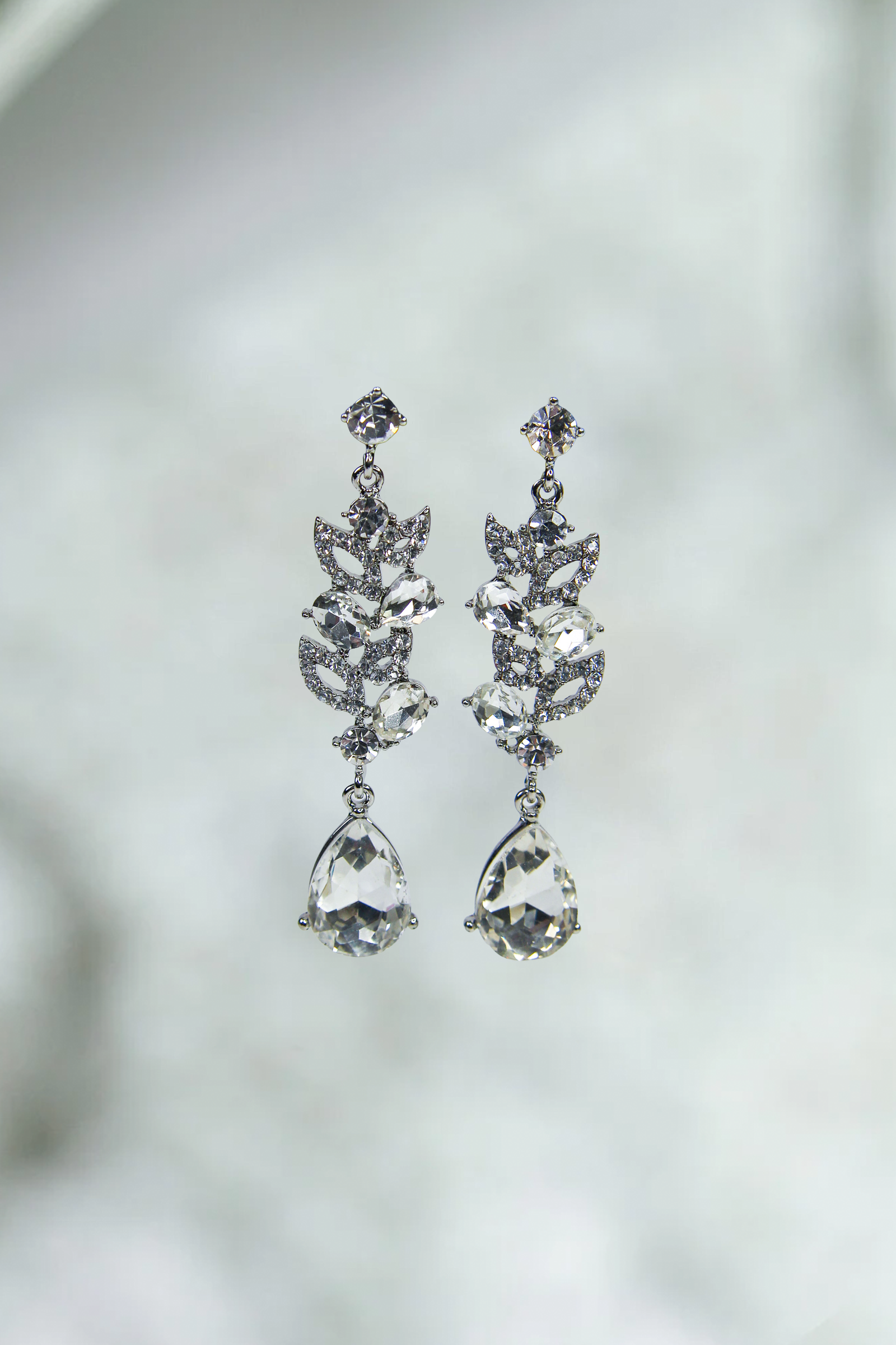 Open Almond, Oval & Teardrop Dangle Long Earring