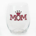 Rhinestone Mom Stemless Wine Glass