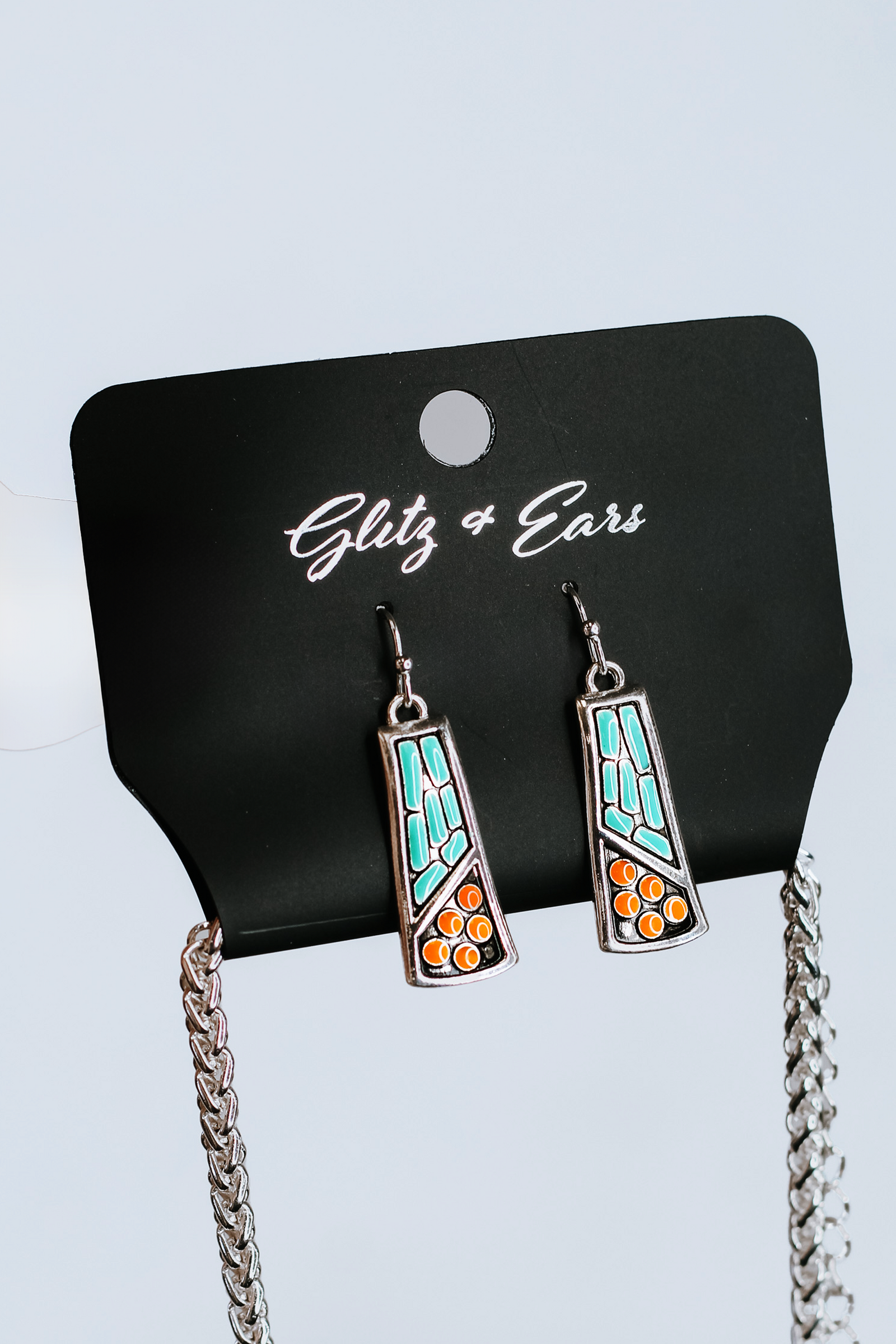 Beaded Mosaic & Hammered Metal Statement Necklace