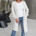 Open Long  Knit Cardigan W/ Studs